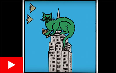 King Kong Kat from Mike Diana's "Adventures of Weed Dude"
