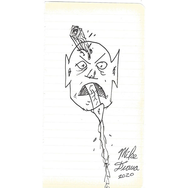 Angry Head,<br />
3" x 5 3/4",<br />
$40