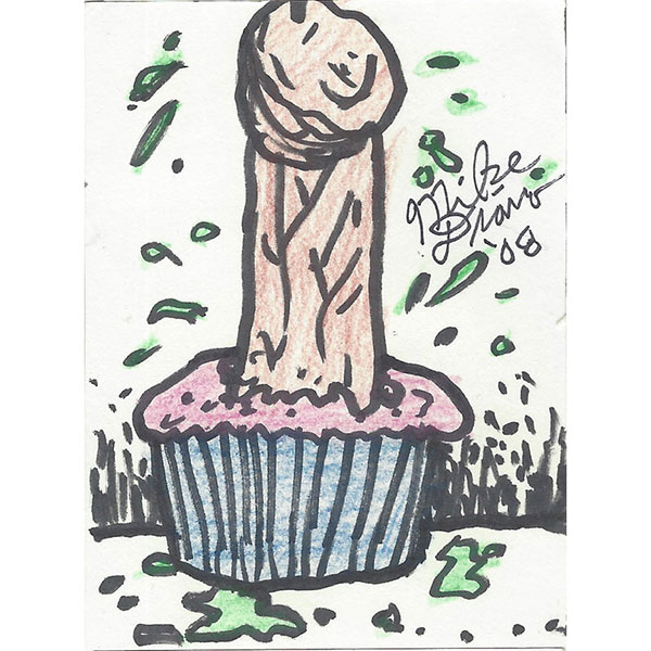 Dick Cup Cake,<br />
2 3/4" x 3 3/4",<br />
$50