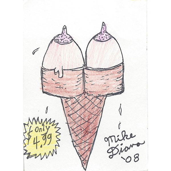 Double Cone, 2 3/4" x 3 3/4", SOLD