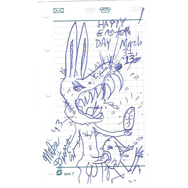 Evil Bunny, 2 3/4" x 4", $50