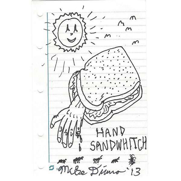 Hand Sandwich,<br />
2 3/4" x 4",<br />
$50