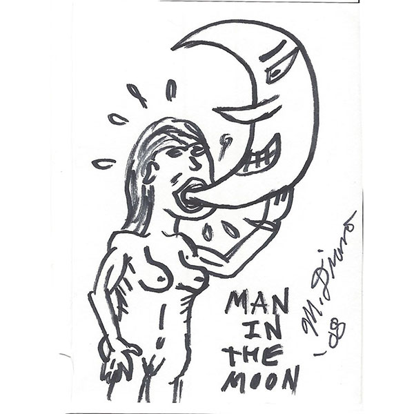 Man In The Moon,<br />
2 3/4" x 3 3/4",<br />
$50