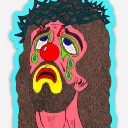 Jesus Clown Sticker