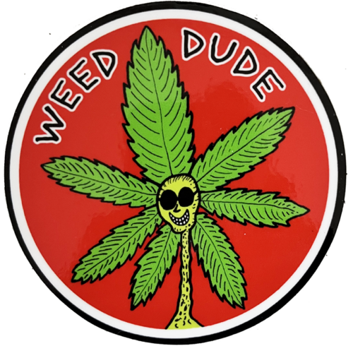 Weed Dude 3" Round Sticker