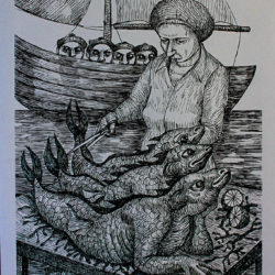 Anne van der Linden LA POISSONNIÈRE (The Fishmonger), Silkscreen