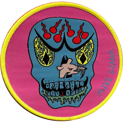 Mike Diana BLUE SKULL Woven Patch