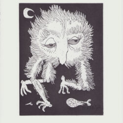 Hungry Critter, Etching by Mike Diana, 2025, France