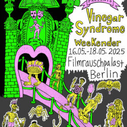 Zelluloid42 Riso Print for Vinegar Syndrome Weekender by Mike Diana