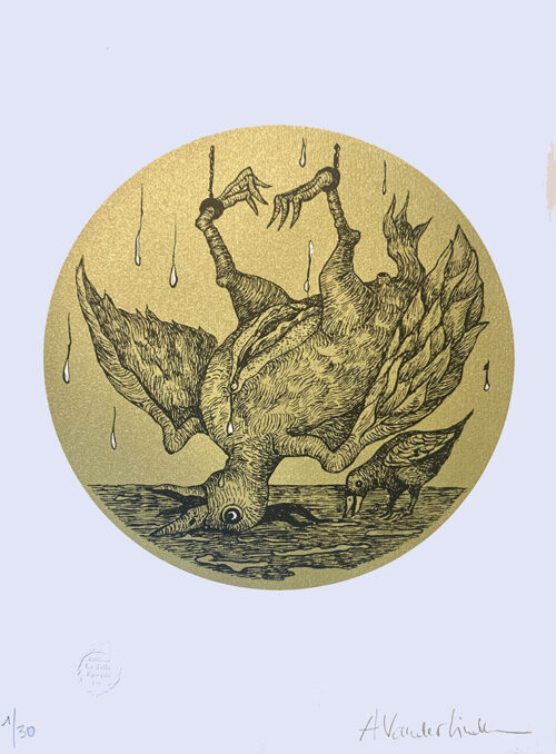Anne Van der Linden OISELLE PENDU (Hanging Bird), Silkscreen print